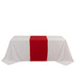 Red Scuba Polyester Wide Table Runner, Wrinkle Free Trade Show Table Runner - 24"x72"