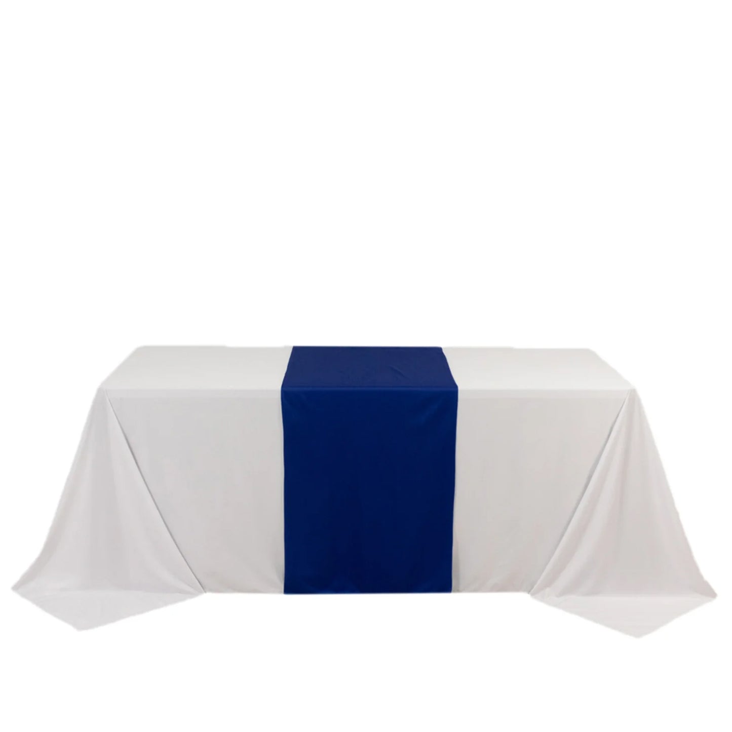 Royal Blue Premium Scuba Polyester Wide Table Runner, Wrinkle Free Trade Show Table Runner - 24"x72"