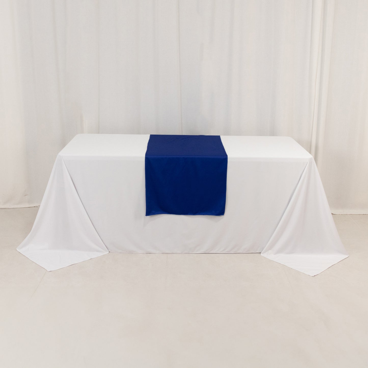 Royal Blue Premium Scuba Polyester Wide Table Runner, Wrinkle Free Trade Show Table Runner - 24"x72"