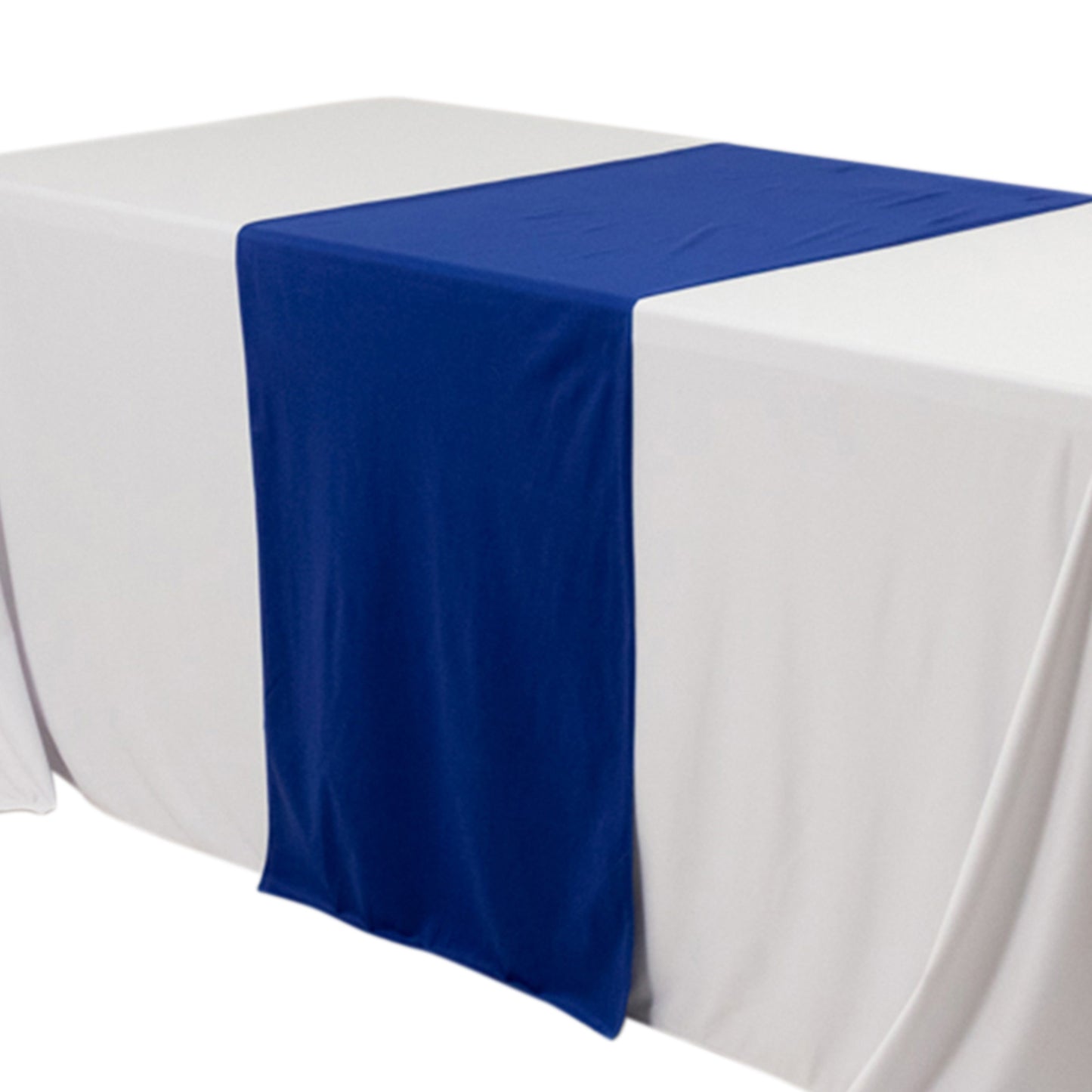 Royal Blue Premium Scuba Polyester Wide Table Runner, Wrinkle Free Trade Show Table Runner - 24"x72"