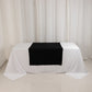 Black Scuba Polyester Wide Table Runner, Wrinkle Free Trade Show Table Runner - 36"x72"