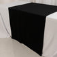 Black Scuba Polyester Wide Table Runner, Wrinkle Free Trade Show Table Runner - 36"x72"