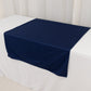 Navy Blue Scuba Polyester Wide Table Runner, Wrinkle Free Trade Show Table Runner - 36"x72"