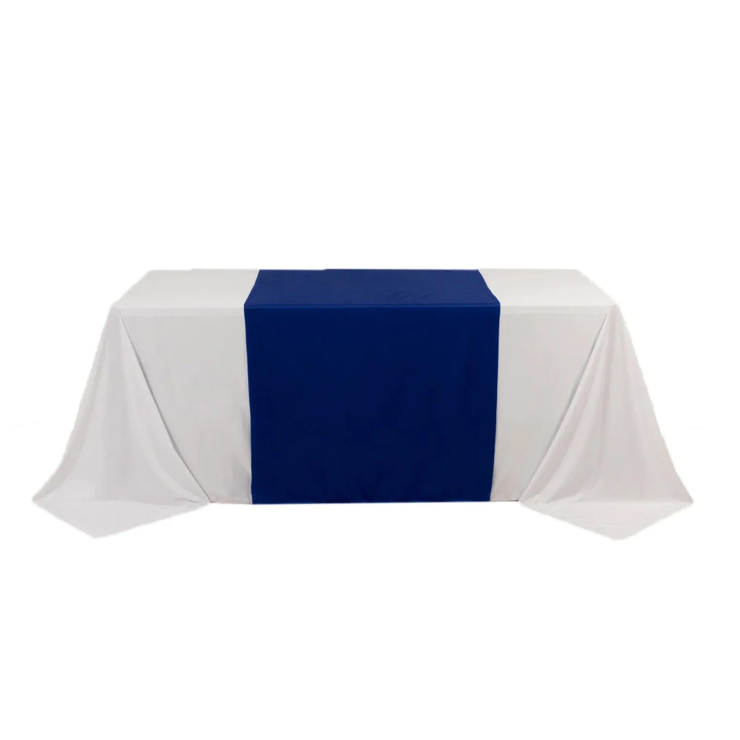 Royal Blue Scuba Polyester Wide Table Runner, Wrinkle Free Trade Show Table Runner - 36"x72"