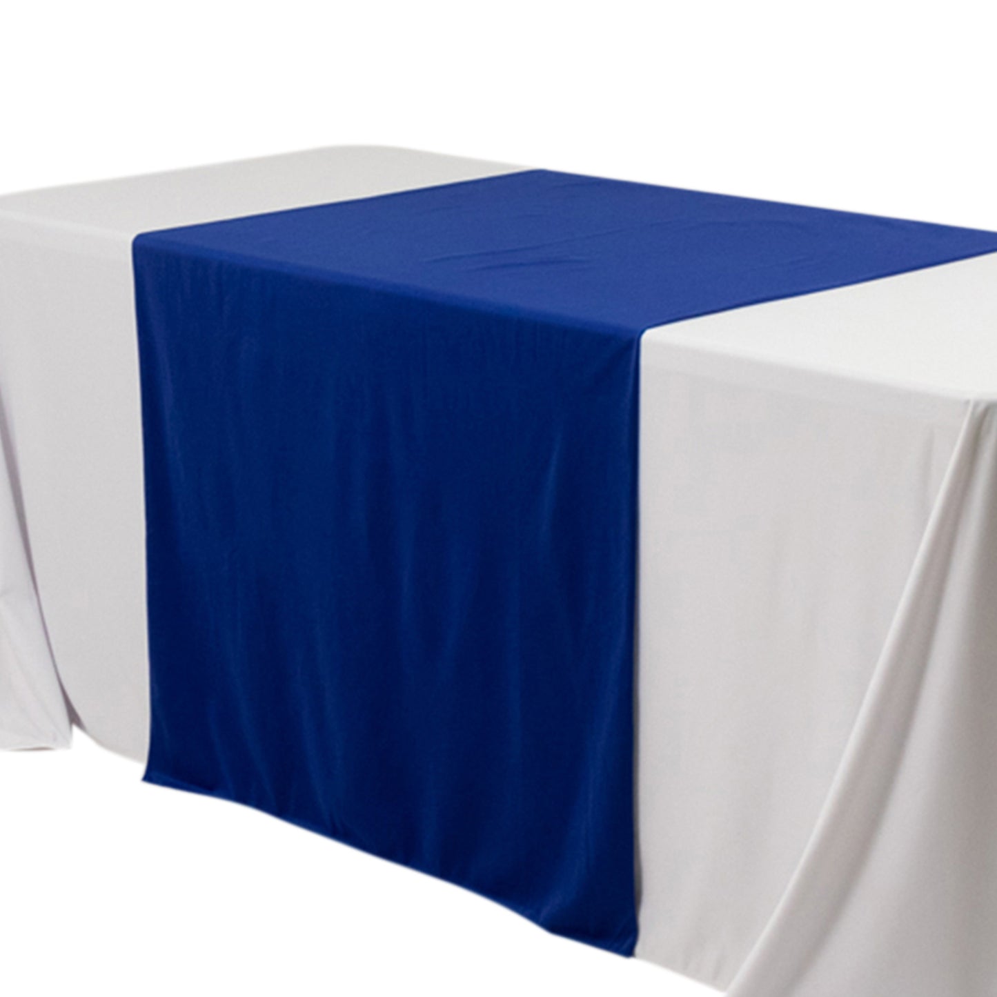 Royal Blue Scuba Polyester Wide Table Runner, Wrinkle Free Trade Show Table Runner - 36"x72"