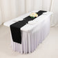 Black Scuba Polyester Table Runner, Wrinkle Free Table Linen - 12"x108"