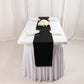 Black Scuba Polyester Table Runner, Wrinkle Free Table Linen - 12"x108"