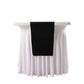 Black Scuba Polyester Table Runner, Wrinkle Free Table Linen - 12"x108"