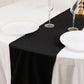 Black Scuba Polyester Table Runner, Wrinkle Free Table Linen - 12"x108"