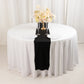 Black Scuba Polyester Table Runner, Wrinkle Free Table Linen - 12"x108"