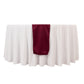 Burgundy Scuba Polyester Table Runner, Wrinkle Free Table Linen - 12"x108"