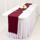 Burgundy Scuba Polyester Table Runner, Wrinkle Free Table Linen - 12"x108"