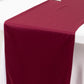 Burgundy Scuba Polyester Table Runner, Wrinkle Free Table Linen - 12"x108"