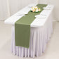 Dusty Sage Green Scuba Polyester Table Runner, Wrinkle Free Table Linen - 12"x108"