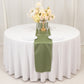 Dusty Sage Green Scuba Polyester Table Runner, Wrinkle Free Table Linen - 12"x108"