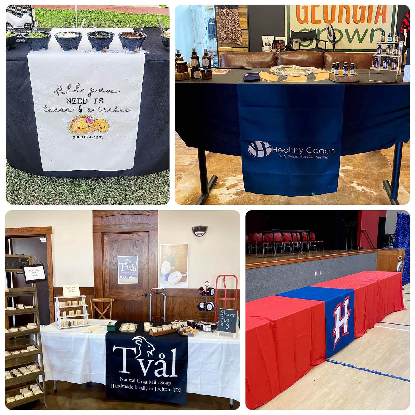 Black Premium Scuba Polyester Wide Table Runner, Wrinkle Free Trade Show Table Runner - 24"x72"