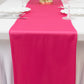 Fuchsia Scuba Polyester Table Runner, Wrinkle Free Table Linen - 12"x108"