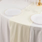 Ivory Scuba Polyester Table Runner, Wrinkle Free Table Linen - 12"x108"