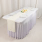 Ivory Scuba Polyester Table Runner, Wrinkle Free Table Linen - 12"x108"
