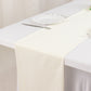 Ivory Scuba Polyester Table Runner, Wrinkle Free Table Linen - 12"x108"