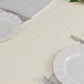 Ivory Scuba Polyester Table Runner, Wrinkle Free Table Linen - 12"x108"