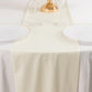 Ivory Scuba Polyester Table Runner, Wrinkle Free Table Linen - 12"x108"