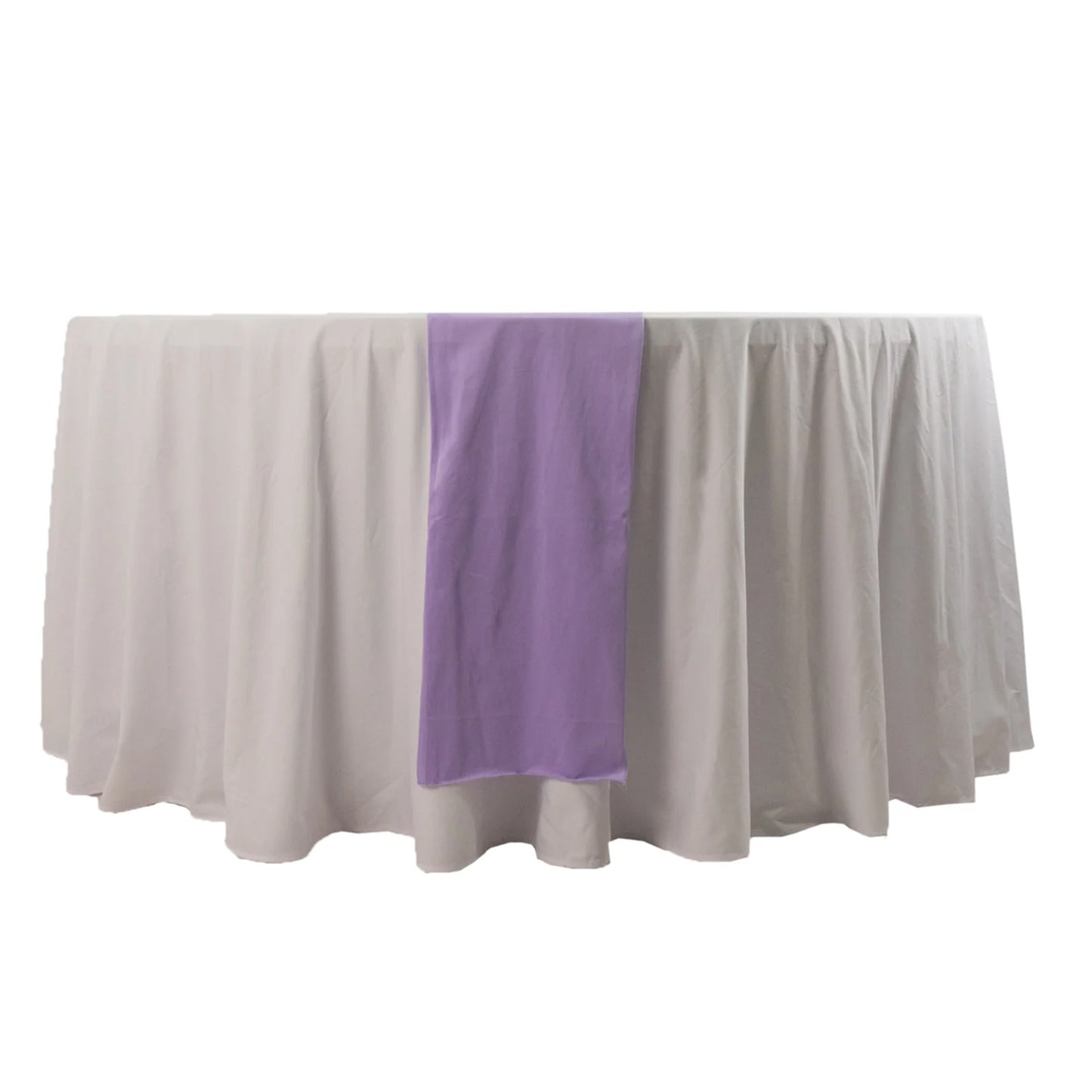 Lavender Lilac Scuba Polyester Table Runner, Wrinkle Free Table Linen - 12"x108"