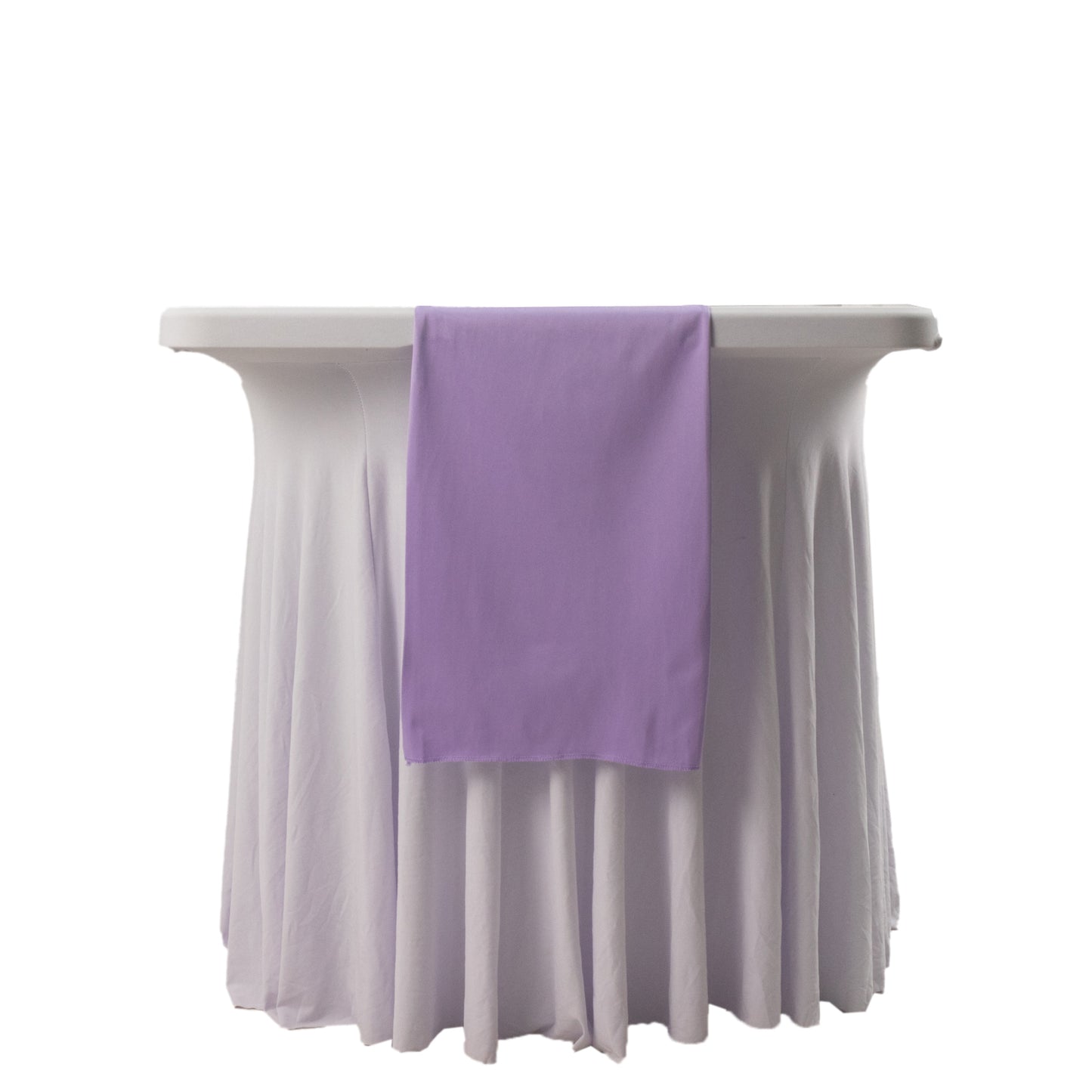 Lavender Lilac Scuba Polyester Table Runner, Wrinkle Free Table Linen - 12"x108"