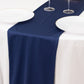 Navy Blue Scuba Polyester Table Runner, Wrinkle Free Table Linen - 12"x108"