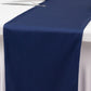Navy Blue Scuba Polyester Table Runner, Wrinkle Free Table Linen - 12"x108"