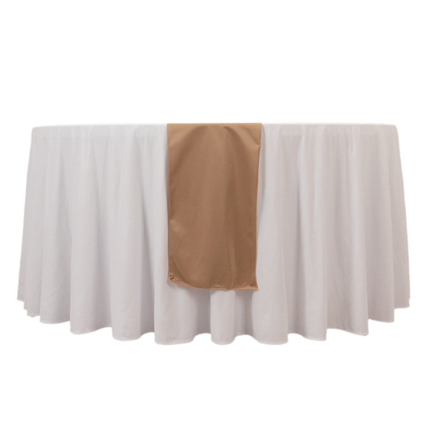 Nude Premium Scuba Polyester Table Runner, Wrinkle Free Table Linen - 12"x108"