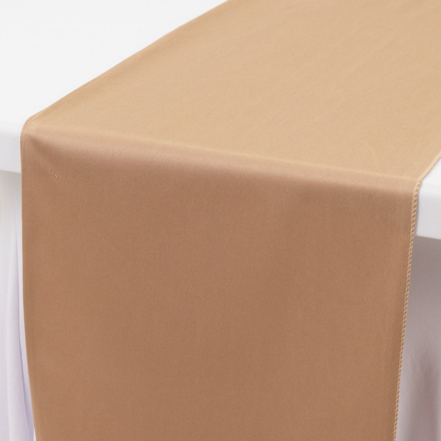 Nude Premium Scuba Polyester Table Runner, Wrinkle Free Table Linen - 12"x108"