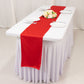 Red Scuba Polyester Table Runner, Wrinkle Free Table Linen - 12"x108"