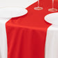 Red Scuba Polyester Table Runner, Wrinkle Free Table Linen - 12"x108"