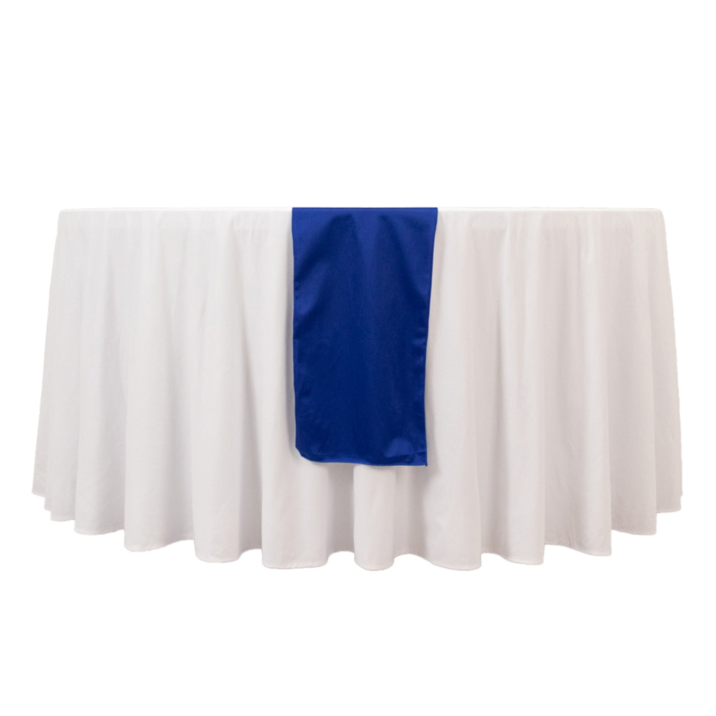 Royal Blue Scuba Polyester Table Runner, Wrinkle Free Table Linen - 12"x108"