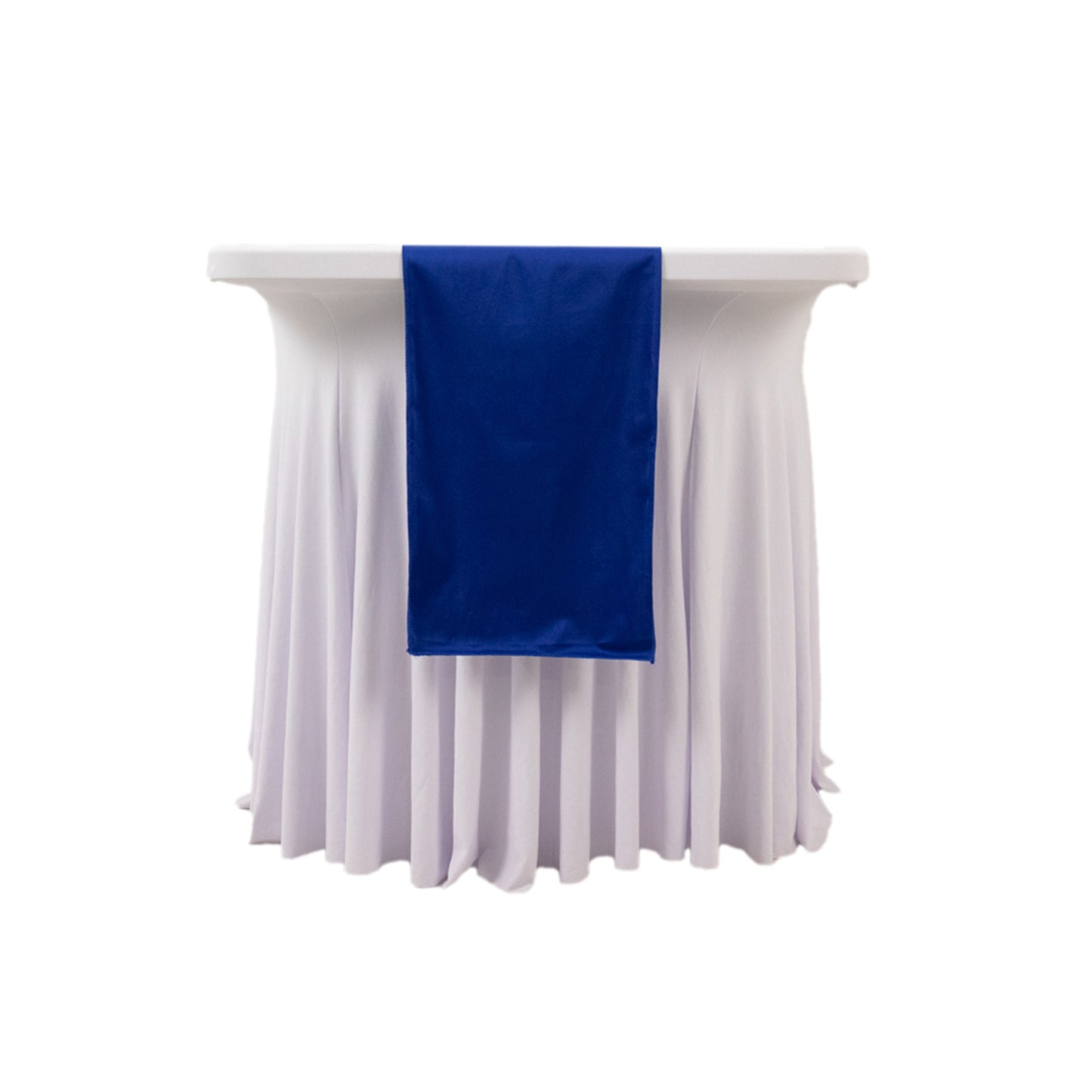 Royal Blue Scuba Polyester Table Runner, Wrinkle Free Table Linen - 12"x108"
