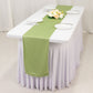 Sage Green Scuba Polyester Table Runner, Wrinkle Free Table Linen - 12"x108"