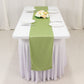 Sage Green Scuba Polyester Table Runner, Wrinkle Free Table Linen - 12"x108"