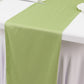 Sage Green Scuba Polyester Table Runner, Wrinkle Free Table Linen - 12"x108"