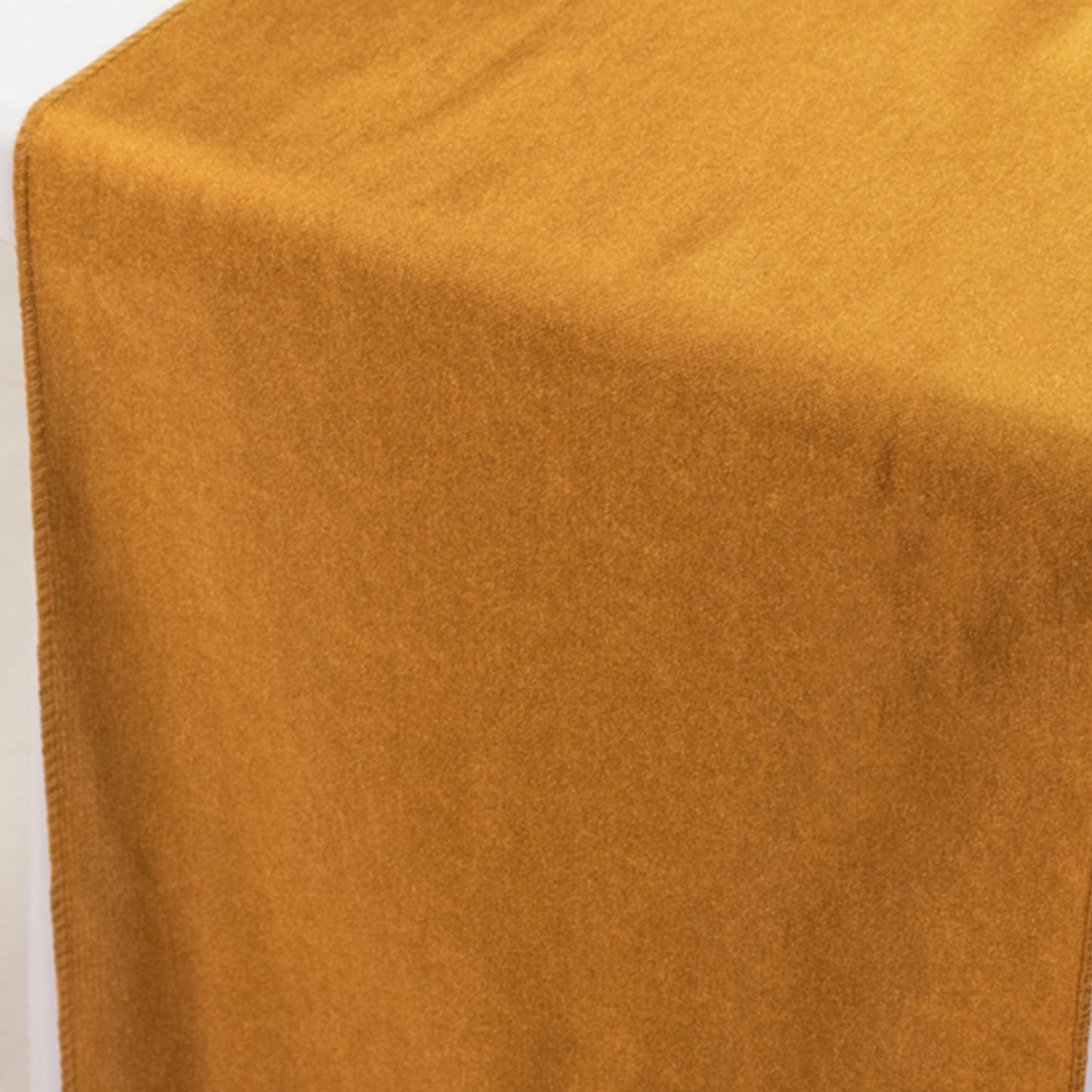 Shimmer Gold Premium Scuba Polyester Table Runner, Wrinkle Free Table Linen - 12"x108"