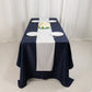 White Scuba Polyester Table Runner, Wrinkle Free Table Linen - 12"x108"