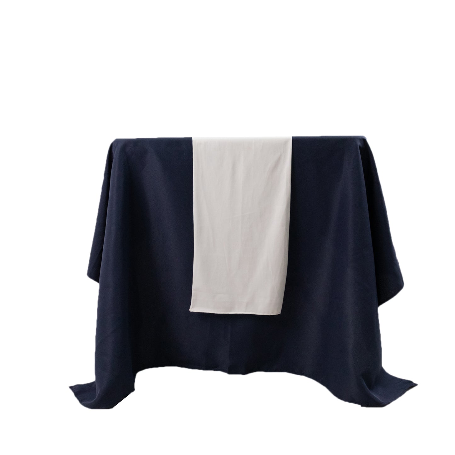 White Premium Scuba Polyester Table Runner, Wrinkle Free Table Linen - 12"x108"