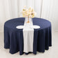 White Scuba Polyester Table Runner, Wrinkle Free Table Linen - 12"x108"