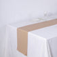 Blush shimmer sequin dot table runner on a white table.