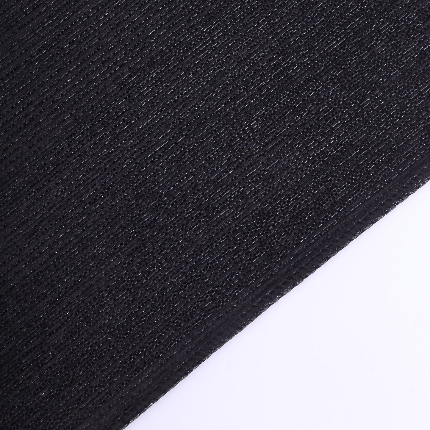 Black shimmer sequin dots polyester table runner, wrinkle-free sparkle.