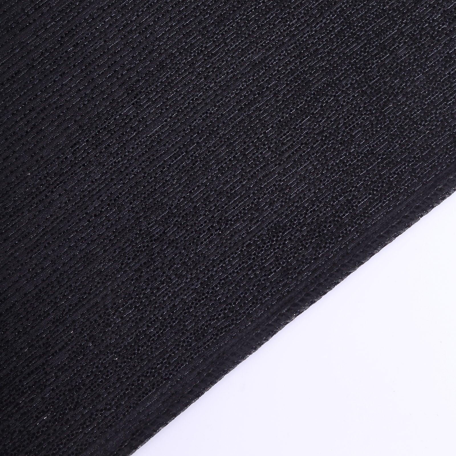 Black shimmer sequin dots polyester table runner, wrinkle-free sparkle.