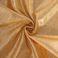 Gold shimmer sequin dots table runner, wrinkle-free glitter finish.