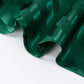 12"x108" Hunter Emerald Green Satin Stripe Table Runner on a white surface.
