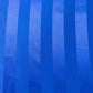 Royal blue satin stripe table runner for elegant dining setups. #whtbkgd