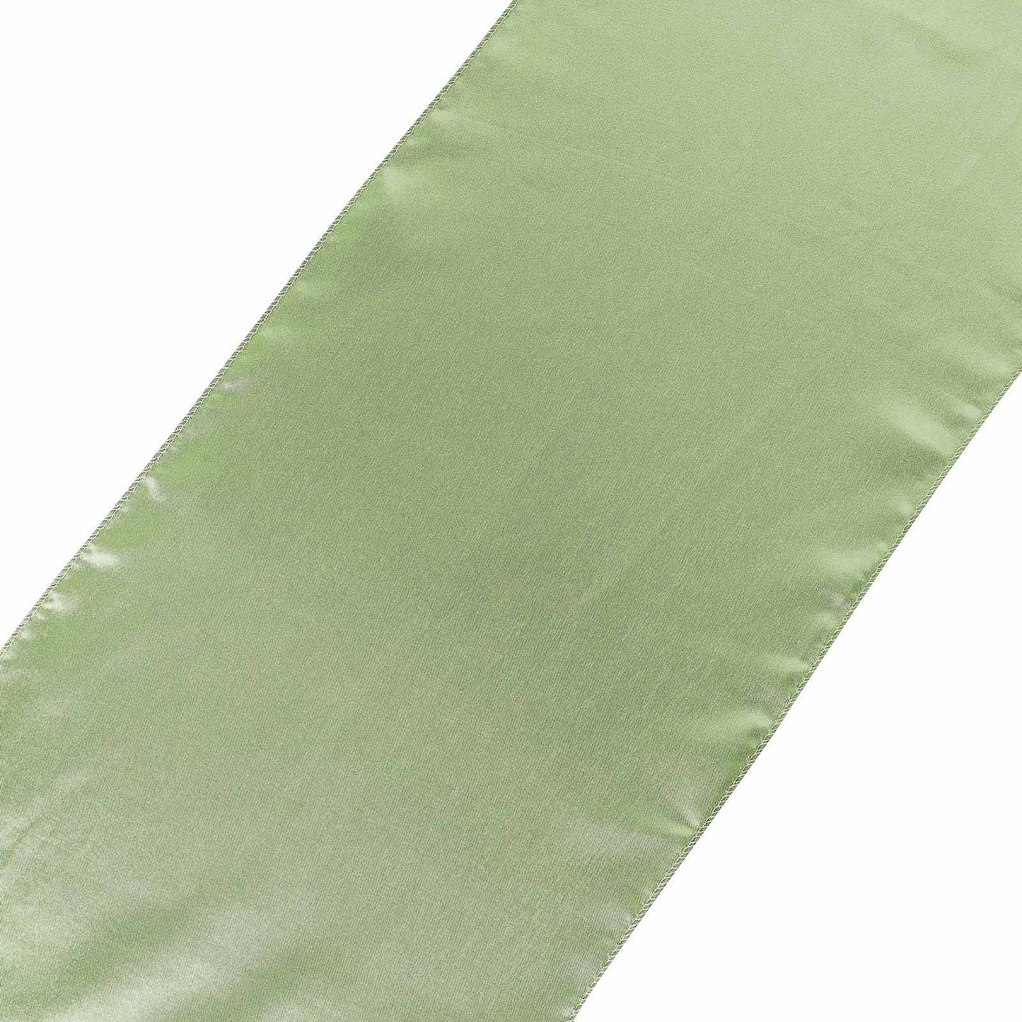 12"x108" Sage Green Satin Table Runner